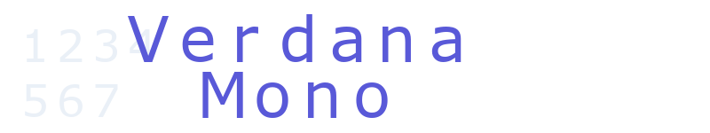 Verdana Mono-related font