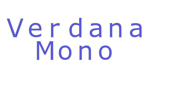 Verdana Mono Font