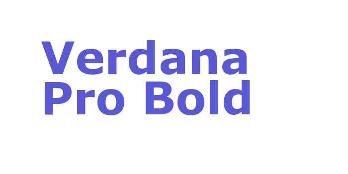 Verdana Pro Bold Font Download