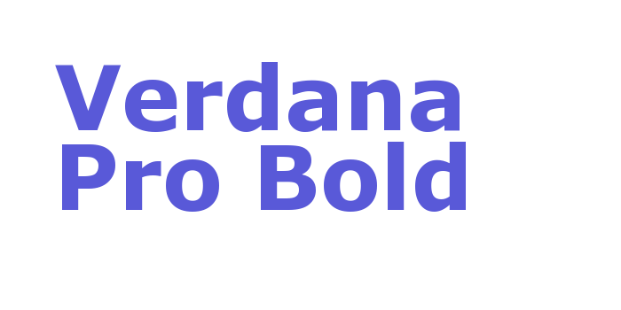 Verdana Pro Bold Font