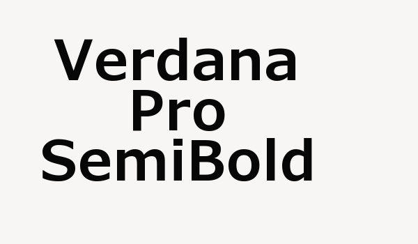 Verdana Pro SemiBold Font