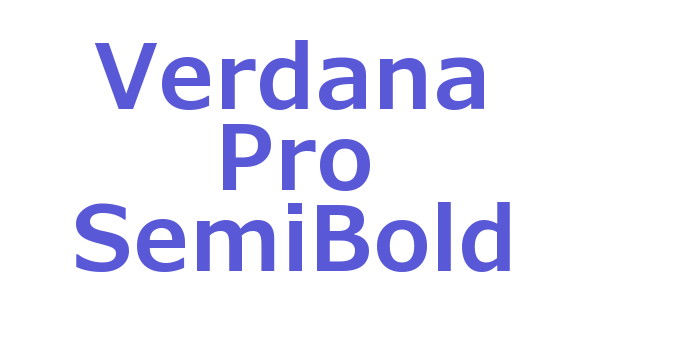 Verdana Pro SemiBold Font Download