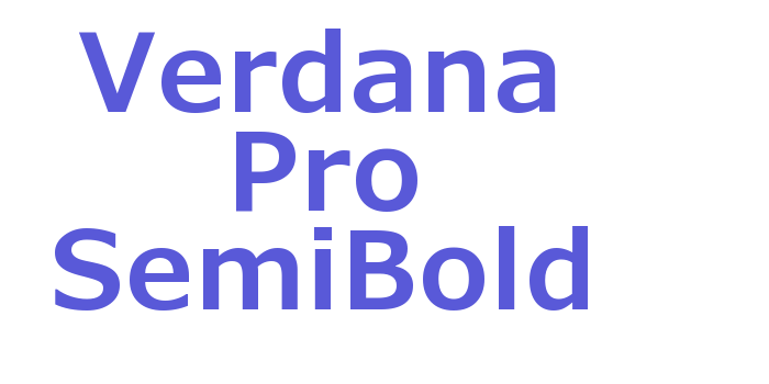 Verdana Pro SemiBold Font