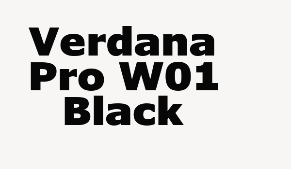 Verdana Pro W01 Black Font