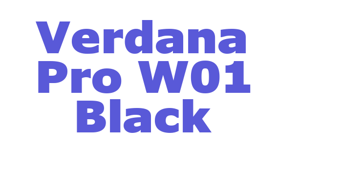 Verdana Pro W01 Black Font Download