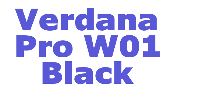 Verdana Pro W01 Black Font