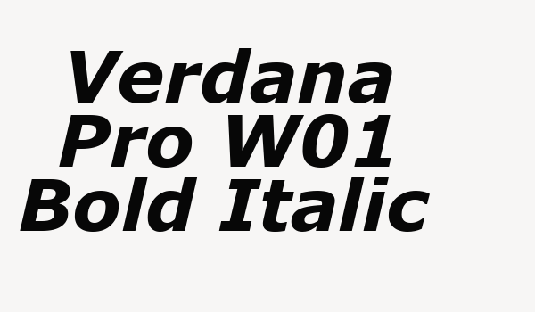 Verdana Pro W01 Bold Italic Font