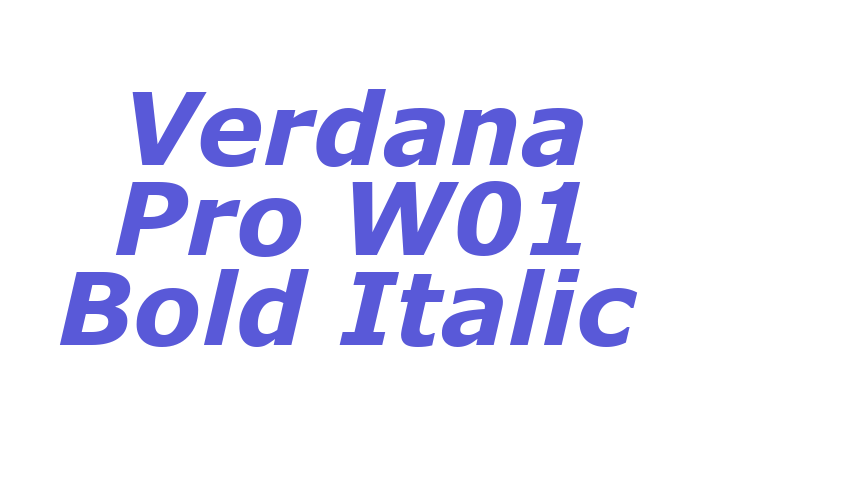 Verdana Pro W01 Bold Italic Font Download