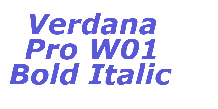 Verdana Pro W01 Bold Italic Font Download