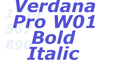 Verdana Pro W01 Bold Italic-font-download