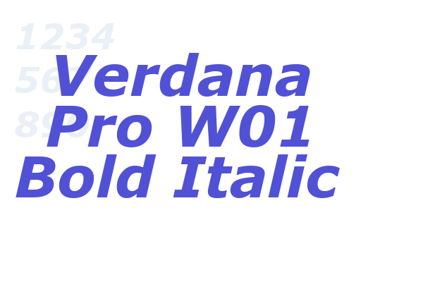 Verdana Pro W01 Bold Italic