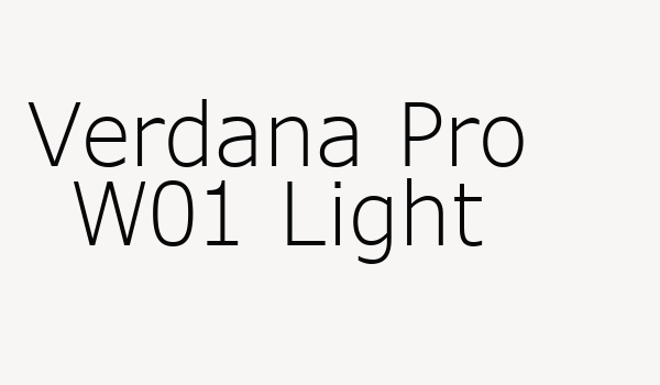 Verdana Pro W01 Light Font