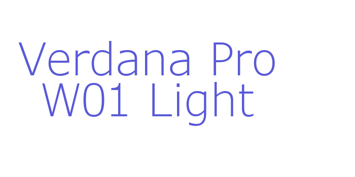 Verdana Pro W01 Light Font Download