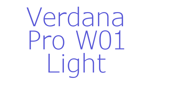 Verdana Pro W01 Light Font