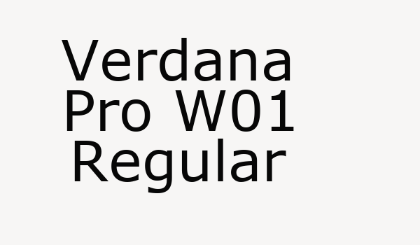 Verdana Pro W01 Regular Font