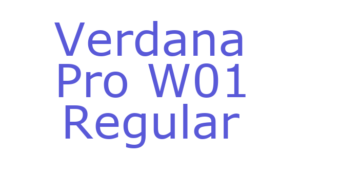 Verdana Pro W01 Regular Font Download