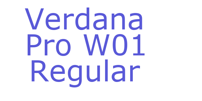 Verdana Pro W01 Regular Font