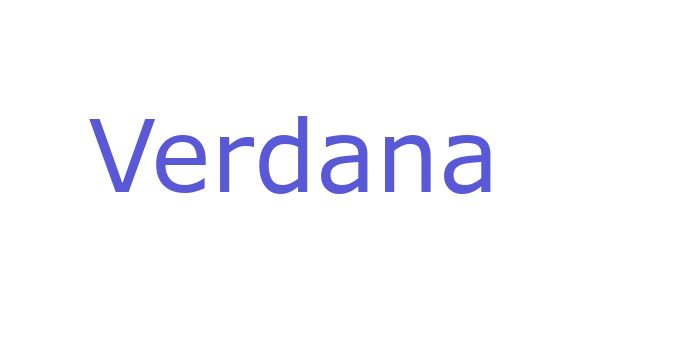 Verdana Font