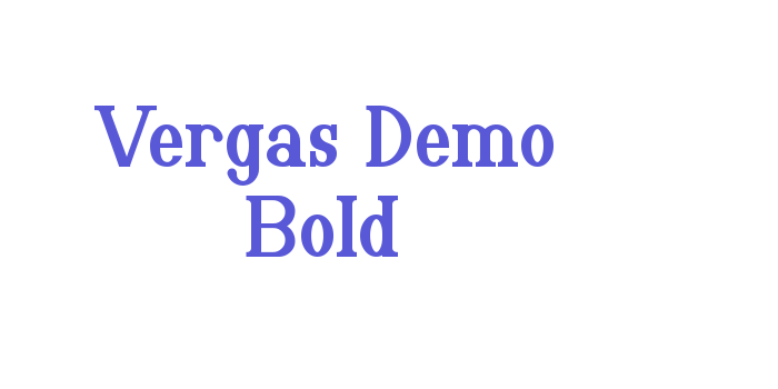 Vergas Demo Bold Font Download