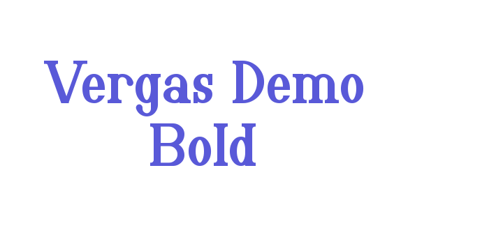 Vergas Demo Bold Font