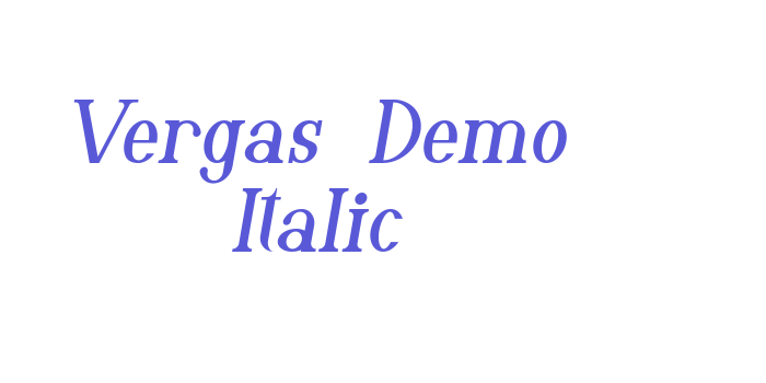 Download Vergas Demo Italic Font