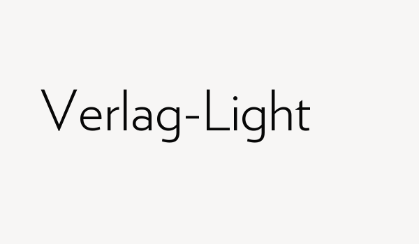 Verlag-Light Font