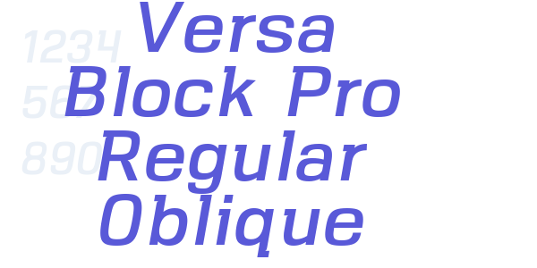 Versa Block Pro Regular Oblique font free