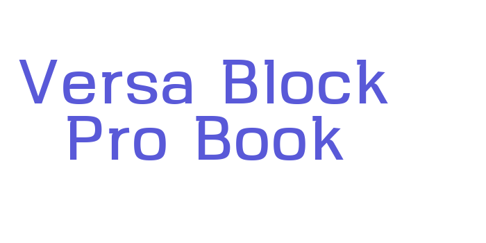 Versa Block Pro Book Font Download