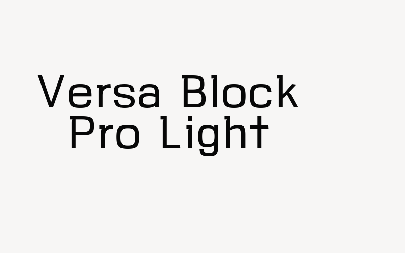 Versa Block Pro Light Font