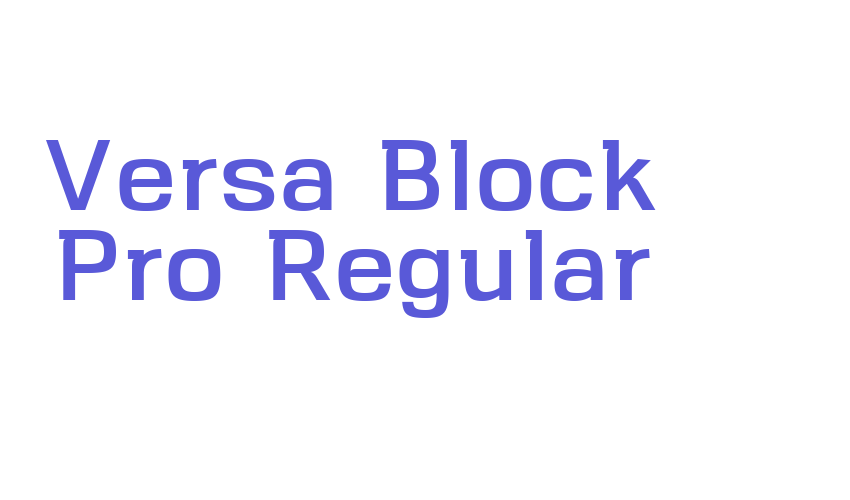 Versa Block Pro Regular Font