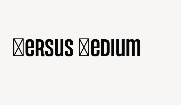 Versus Medium Font