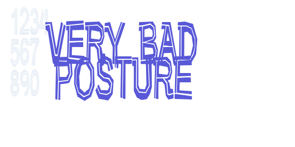 Very bad posture font free