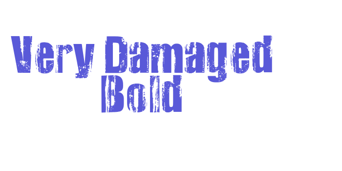 Very Damaged Bold Font Download