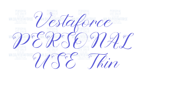 Vestaforce PERSONAL USE Thin font free