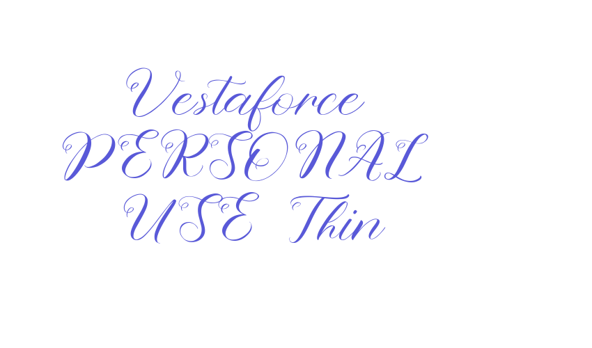 Vestaforce PERSONAL USE Thin Font