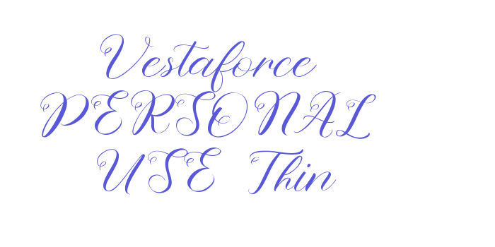 Vestaforce PERSONAL USE Thin Font Download