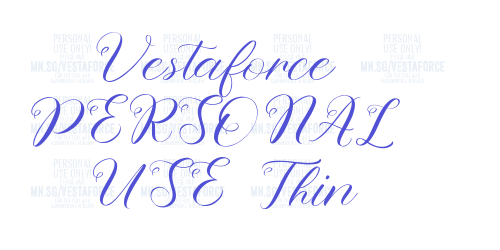 Vestaforce PERSONAL USE Thin-font-download