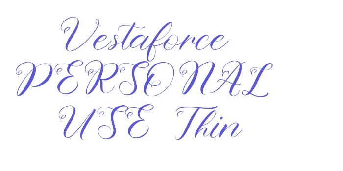 Vestaforce PERSONAL USE Thin Font