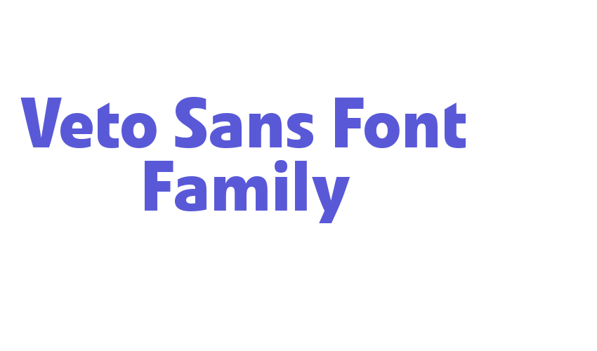 Veto Sans Font Family Font