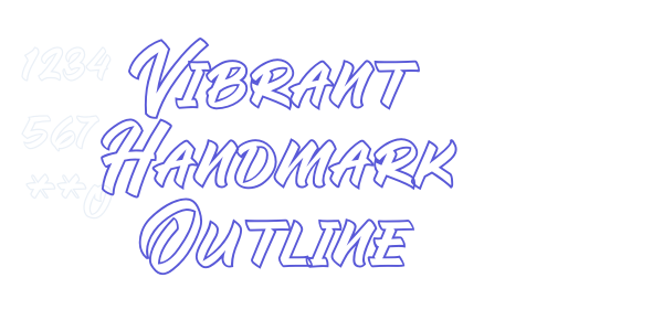 Vibrant Handmark Outline font