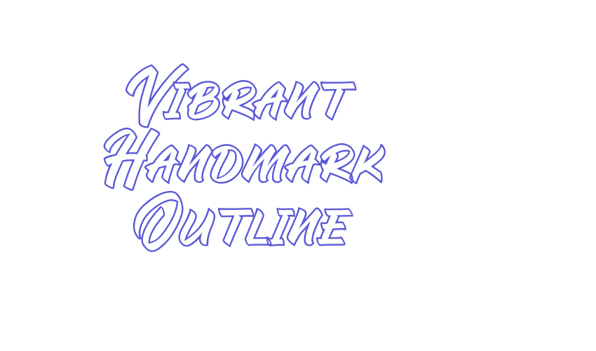 Vibrant Handmark Outline Font Download