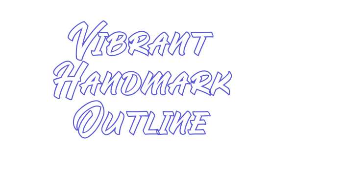 Vibrant Handmark Outline Font Download