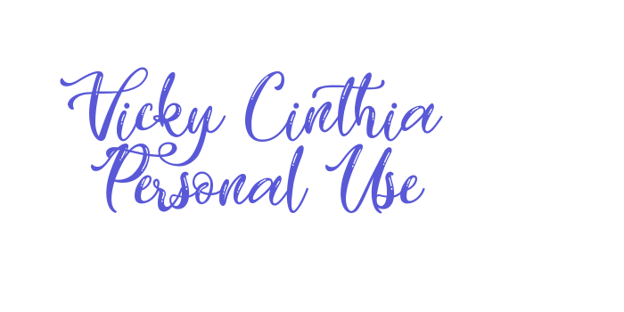 Vicky Cinthia – Personal Use Font Download