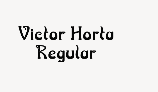 Victor Horta Regular Font