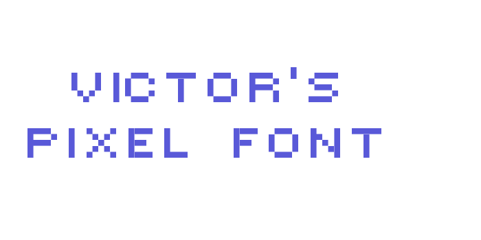 Victor’s Pixel Font Font Download