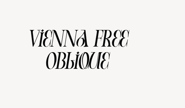 Vienna Free Oblique Font