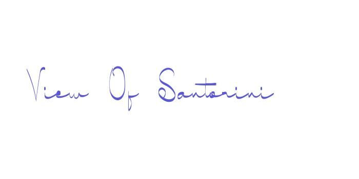 View Of Santorini Font Download