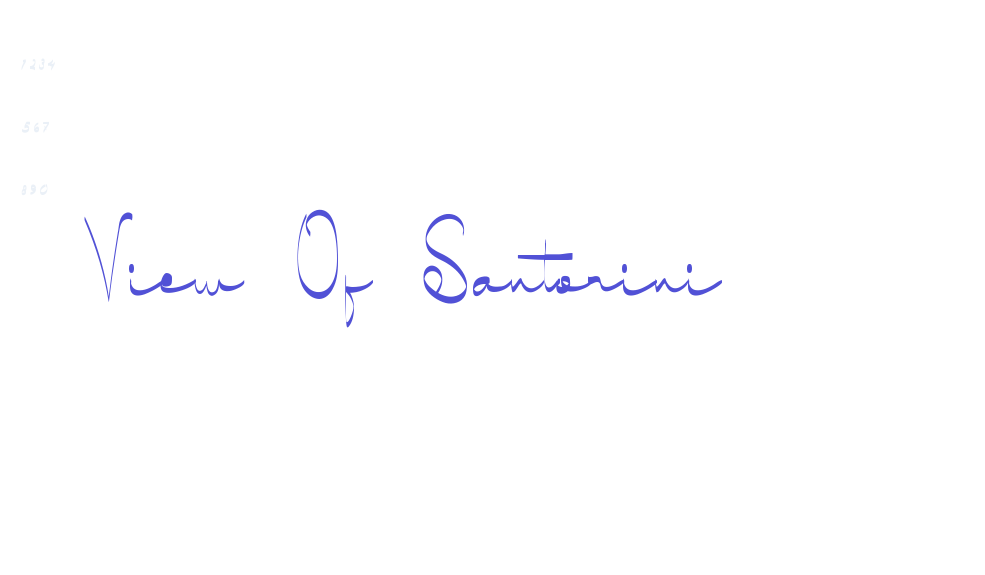 View Of Santorini-font-download