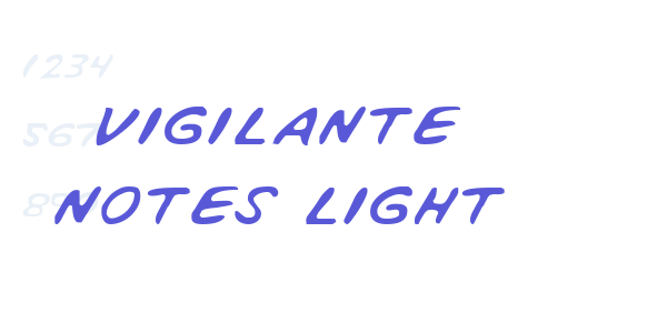 Vigilante Notes Light font free