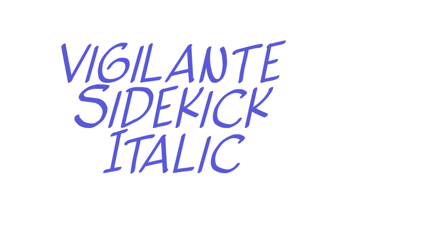 Vigilante Sidekick Italic Font